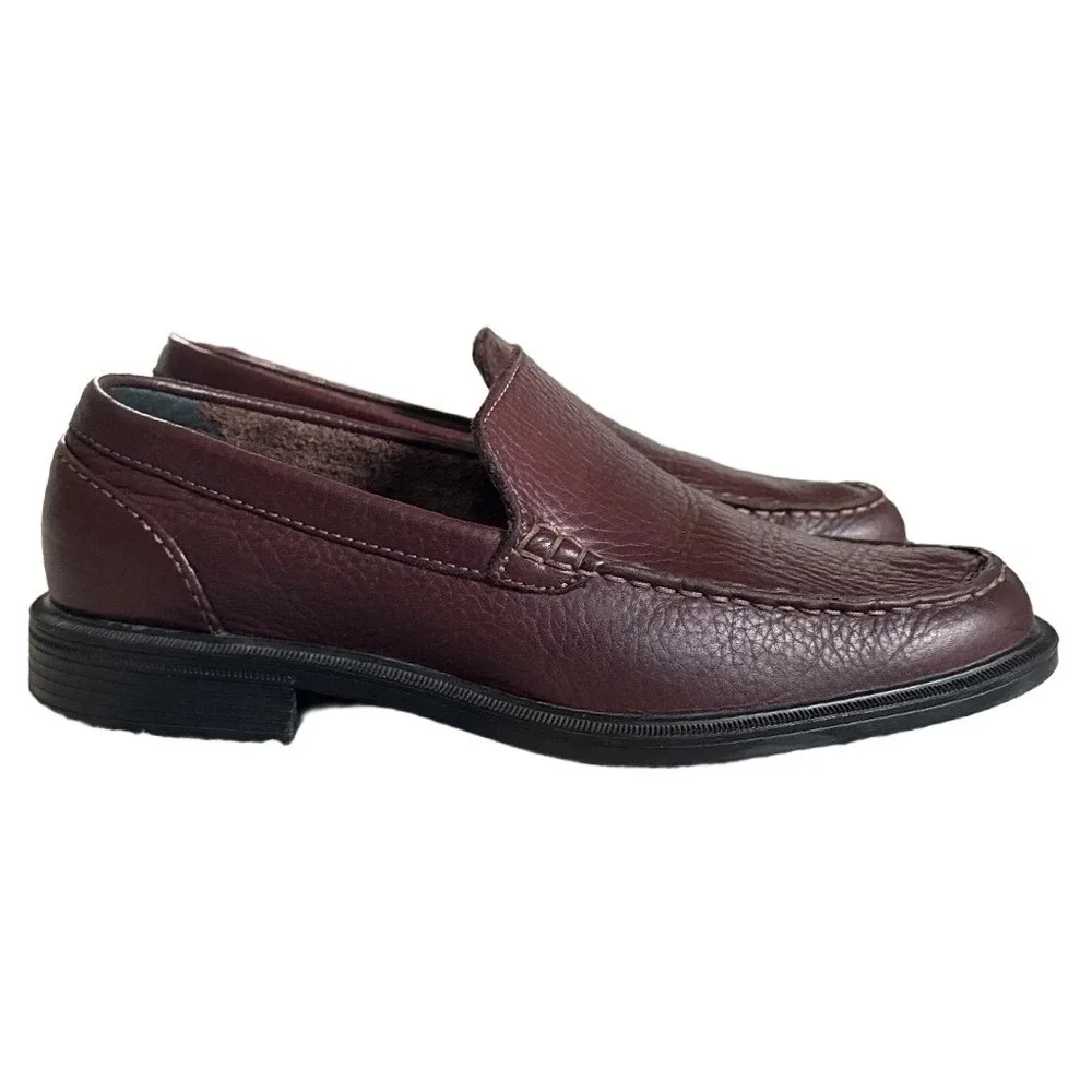 Rockport Mens Burgundy Leather Comfort Loafers Kinetic Air Circulator Shoes 7M